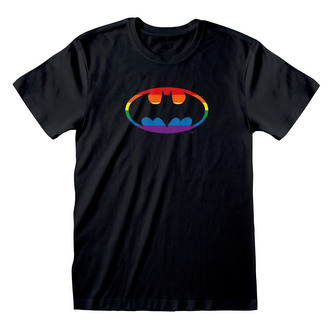 Pánské tričko DC Comics|Batman: Logo Pride (L) černá bavlna