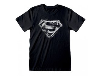 Pánské tričko DC Comics|Superman: Distressed Mono Logo (M) černé bavlna