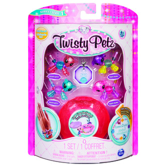 Twisty petz zvířátka/náramky miminka čtyřbalení