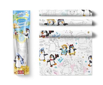 PEXI Malovací ubrusy 3v1 – Veselí tučňáci (Funny Penquins)