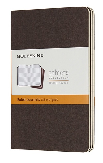 Moleskine: Sešity 3 ks linkované hnědé S