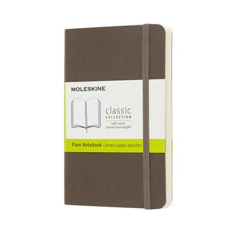 Moleskine: Zápisník měkký čistý hnědý S