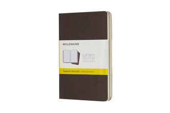 Moleskine: Sešity 3 ks čtverečkované hnědé S