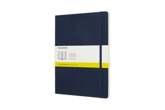 Moleskine: Zápisník měkký čtverečkovaný modrý XL