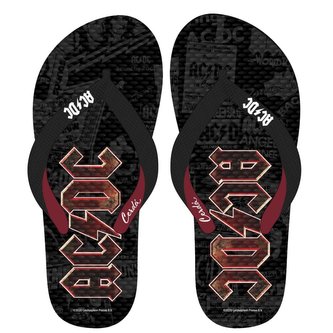Pánské plážové žabky AC/DC: Logo (velikost EU 42) černá