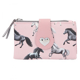 Peněženka Miss Melody, Růžová, koně - allover print, 15,5 x 11 x 3,5 cm
