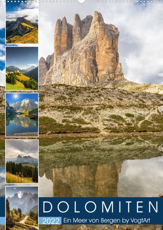 Dolomiten, ein Meer aus Bergen by VogtArt (Wandkalender 2022 DIN A2 hoch)