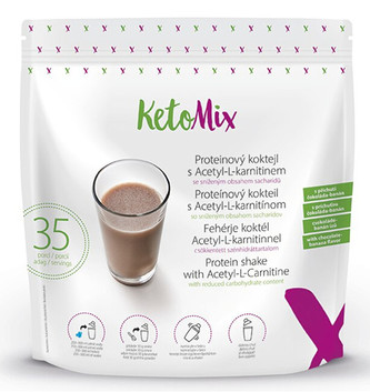 KetoMix Proteinový koktejl s Acetyl-L-karnitinem s příchutí čokoláda-banán (35 porcí)