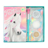 Sada třpytivého tetování Miss Melody, 3 barvy, štětec, šablony, 0411465_A