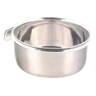 Nerezové krmítko s pevným úchytem do klece 600ml/12cm TRIXIE