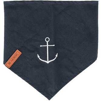 BE NORDIC šátek na krk, L: 50 cm, tmavomodrá s kotvou