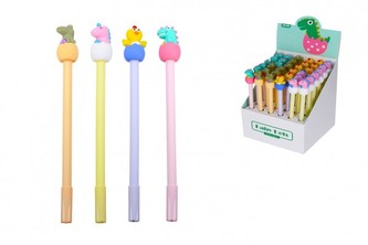 Pero s ozdobou gelové 20cm 4 druhy 36ks v boxu