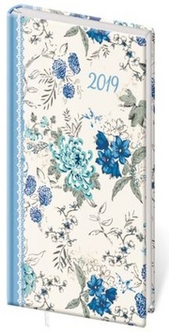 Diář 2019 A6 LYRA týdenní s gumičkou Flower