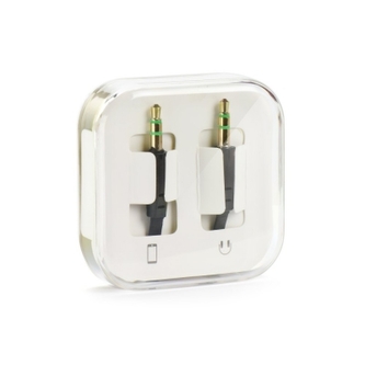 Kabel AUX JACK STEREO 3,5mm 1m BOX barva černá