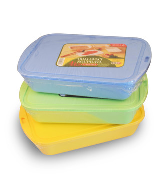 Obalovací souprava 4ks s prkénkem; 34x23x7cm; plast