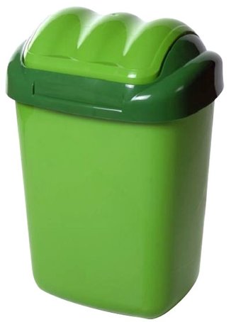 Koš FALA výklopný s tvarovaným víkem zelený; 51x35,5x30 cm; 30 l; plast