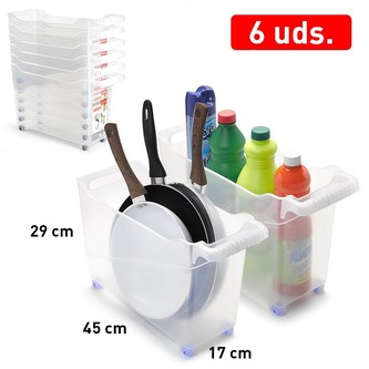 Úložný box na kolečkách víceúčelový; 17x45x29cm; plast