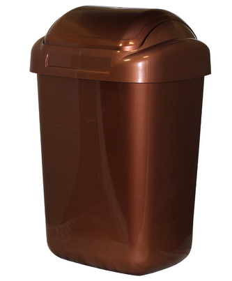 Koš STANDARD výklopný hnědý; 54x35x29 cm; 30 l; plast