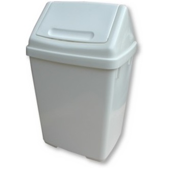 Koš Kajetán odpadkový bílý; 30x25x50 cm; 19 l; plast