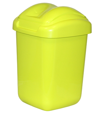 Koš FALA výklopný s tvarovaným víkem zelený; 37x24,5x26 cm; 15 l; plast