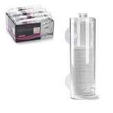 Zásobník na vatové polštářky;  7x7x21,3cm; plast