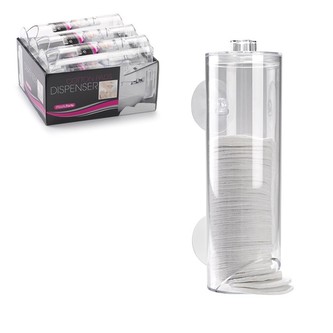 Zásobník na vatové polštářky;  7x7x21,3cm; plast