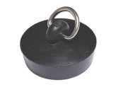 Špunt / zátka s půlkroužkem dřezová 43 mm balení 5 ks – pryž, černá