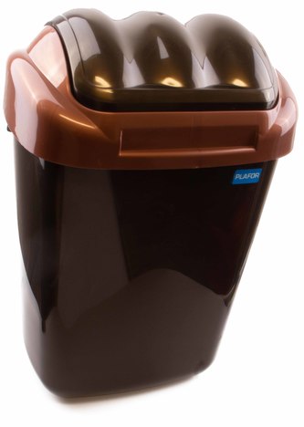 Koš FALA výklopný s tvarovaným víkem zlatý; 50 l; plast