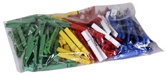 Kolíčky 100 ks; 7,4x1,5 cm; plast