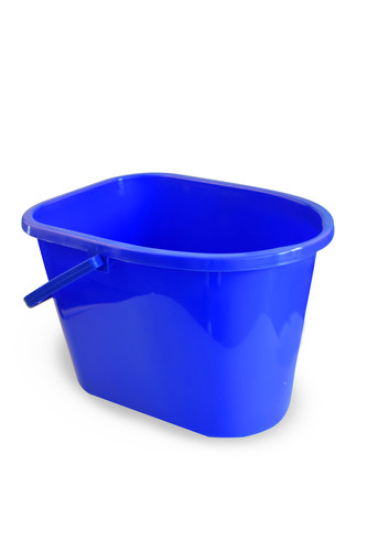 Kbelík OVÁL CLASSIC MODRÁ s výlevkou; 37x25x27 cm; 13 l; plast;