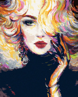 Malování podle čísel - TAJEMNÁ ŽENA V BARVÁCH - 40x50 cm, bez rámu a bez vypnutí plátna