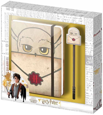 Harry Potter sada zápisník a pero - Hedvika s dopisem