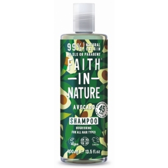 Faith in Nature Vyživující přírodní šampon s avokádovým olejem pro všechny typy vlasů (Nourishing Shampoo) Objem 400 ml woman