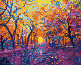 Malování podle čísel - PODZIMNÍ LISTÍ - 40x50 cm, vypnuté plátno na rám