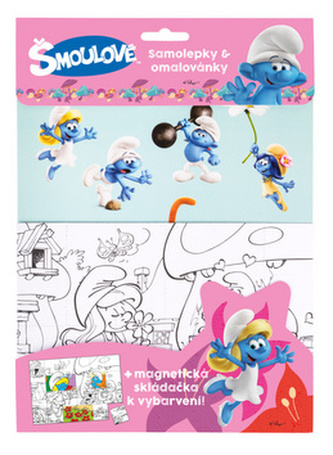 Šmoulové set - růžová, magnetky