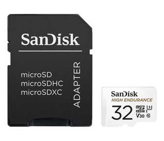 SanDisk High Endurance Video 32GB microSDHC / CL10 / UHS-3 V30 / vč. adaptéru