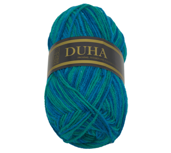 Příze DUHA - zelená, modrá - 50g / 150 m