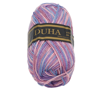 Příze DUHA - růžová, fialová, modrá - 50g / 150 m