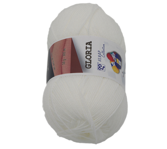 Příze GLORIA - bílá - 50g / 305 m