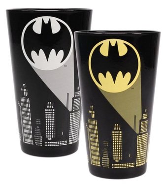 Černá proměňovací sklenice DC Comics|Batman: Bat Signal (objem 450 ml)