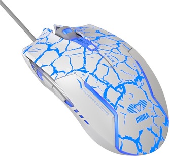E-Blue Myš Cobra, bílo-modrá,herní,e-box