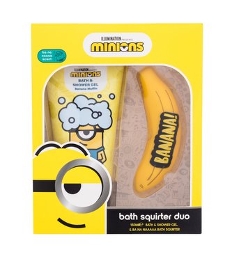 Minions Bath Squirter Duo sprchový gel Minions Bath & Shower Gel Banana Muffin 150 ml + hračka do koupele