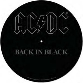 Podložka na talíř gramofonu AC/DC: Bck In Black (průměr 30,5 cm)