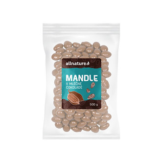 Allnature Mandle v mléčné čokoládě 500 g