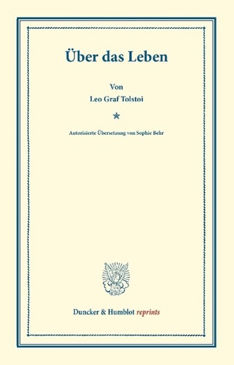 Über das Leben.
