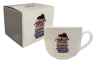 Porcelánový hrnek 670 ml BUG ART KIUB - Kočka na polštářích