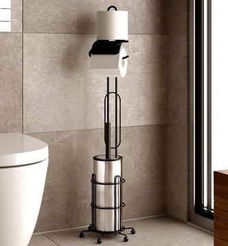 Stojan na toal papír mat černá 79x18x18cm