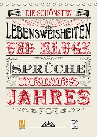 Die schönsten Lebensweisheiten Typo - Kalender (Tischkalender 2022 DIN A5 hoch)