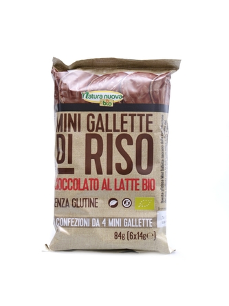 Natura Nuova - Riso minigallette rýžové tyčinky 6x14g - s čokoládovou polevou