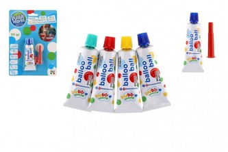 Bubliny barevné plastové k nafukování a tvarování v tubě 16x22cm různé barvy, 1 kus